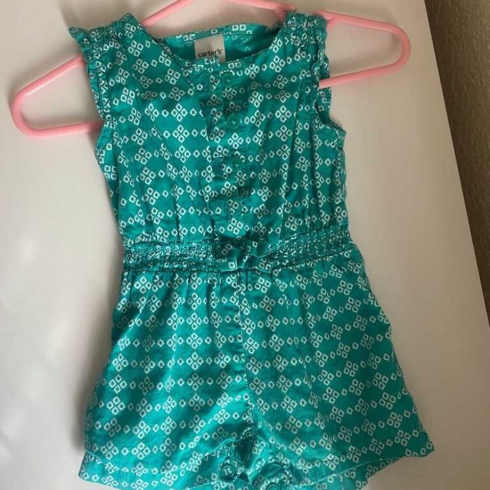 Carters turquoise baby romper